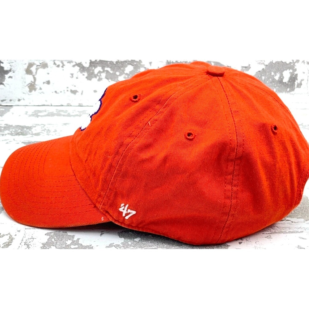 Clemson Tigers Hat Cap Strap Back Orange Dad Baseball Adjustable Plain Twill Paw - Picture 4 of 7